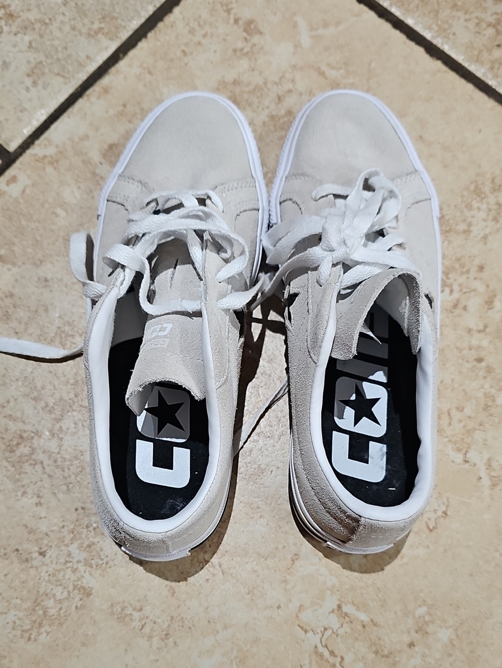 Converse Kids Light Gray and White Low-Top Sneakers